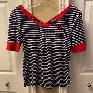 Sourpuss sailor style top with back cutout Size XXL